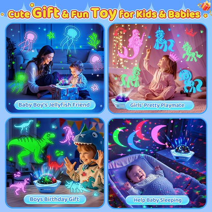 One Fire Night Light for Kids Gifts, 6 Films+78 Lighting Modes Ceiling Star Projector, Rechargeable