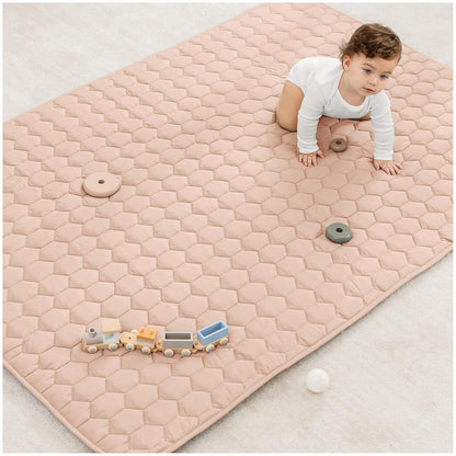 Comfy Cubs Rectangle Kids Play Mat - Medium 48 x 72 inches Soft Quilted Baby Floor Mat with