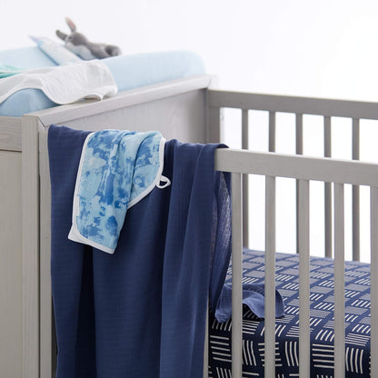 HonestBaby unisex baby Organic Cotton Changing Pad Cover and Toddler Sleepers, Light Blue, One Size
