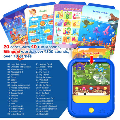 Qiaojoy Kids Learning Tablet Educational Learning Pad for Toddlers 2-5