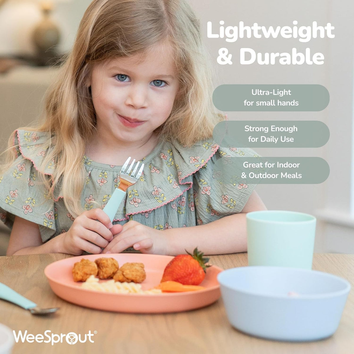 WeeSprout Bamboo Grow-With-Me Sippy Cups with Lids, 10 oz Set of Four, Babies Kids & Toddlers, Made