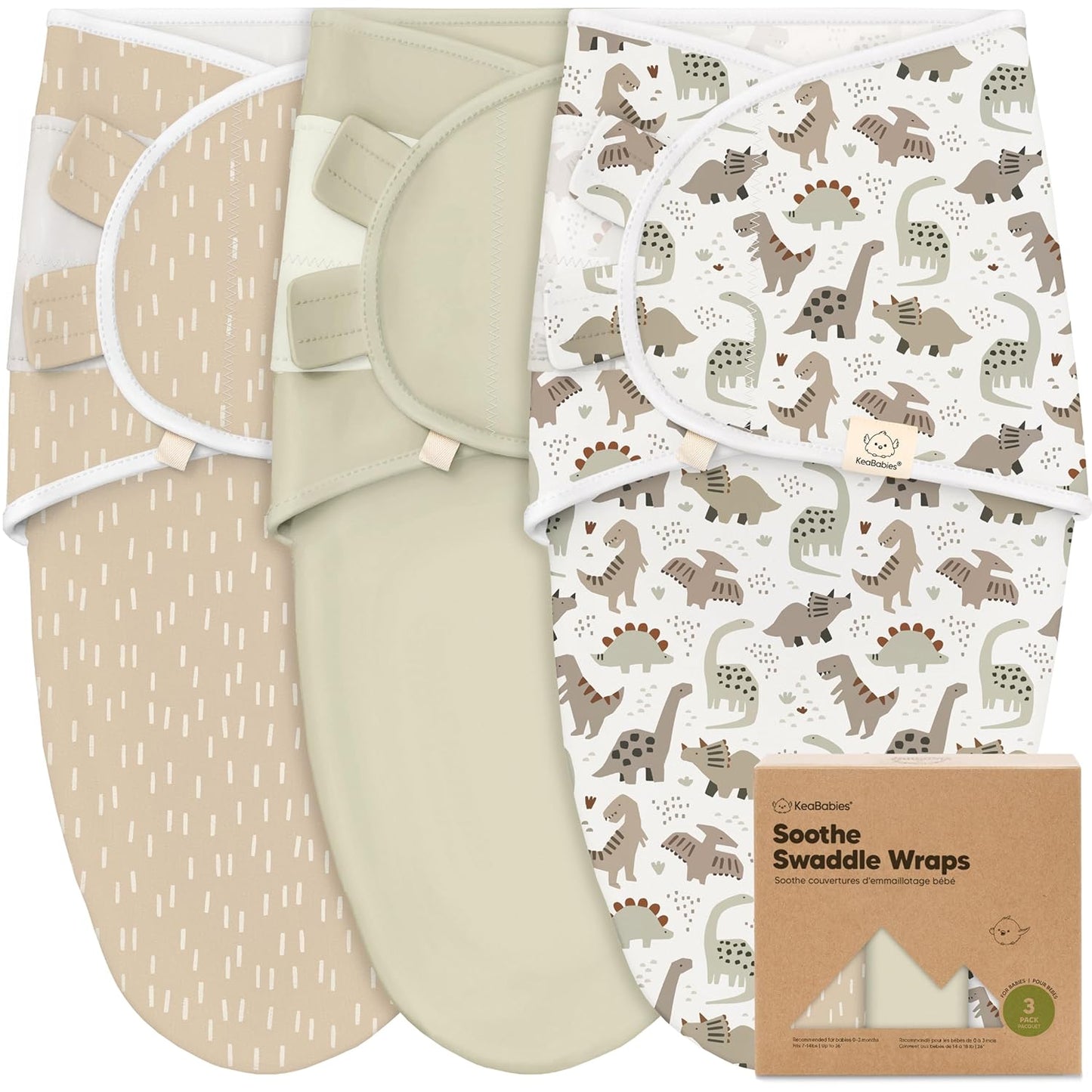 3-Pack Organic Baby Swaddle Sleep Sacks - Swaddles for Newborns, Infant 0-3 Months, Baby Girls