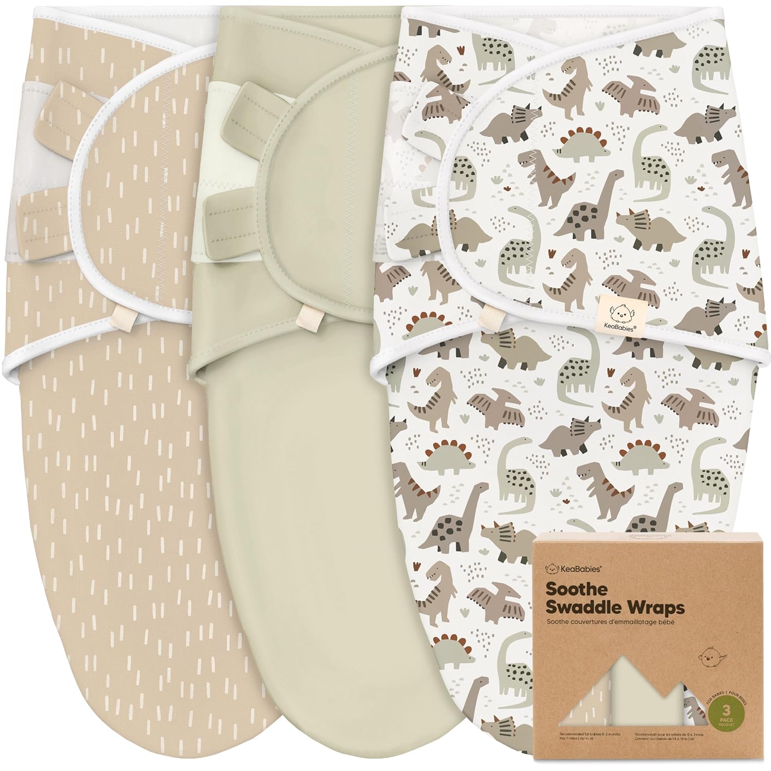 3-Pack Organic Baby Swaddle Sleep Sacks - Swaddles for Newborns, Infant 0-3 Months, Baby Girls