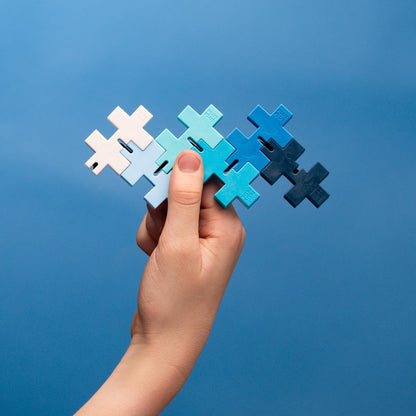 PLUS PLUS - HEXEL Waterfall - Fidget Sensory Puzzle Toy - Travel Friendly, Quiet Stress and Anxiety