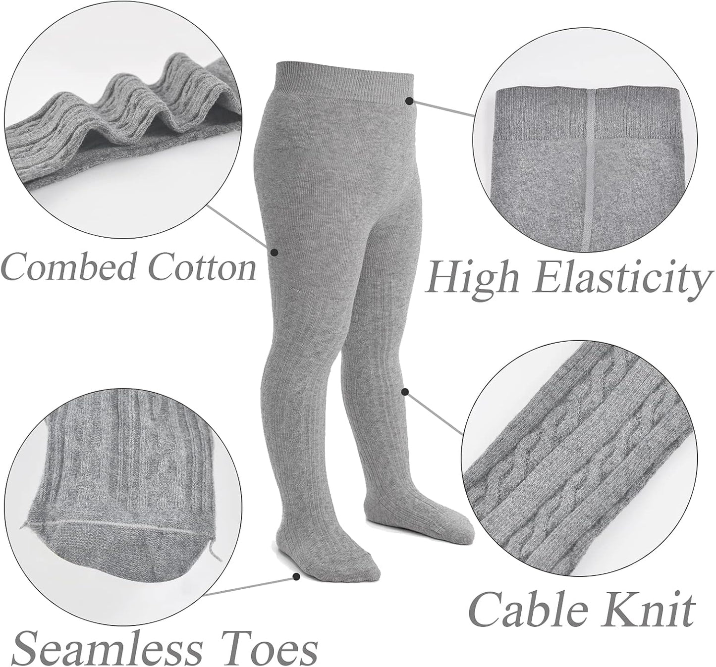 Mini angel Baby Tights Toddler Girl Tights Seamless Cable Knit Leggings Soft Cotton Stockings