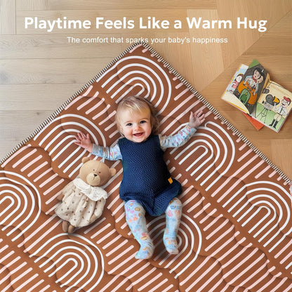 Soft Thicker Baby Mat for Floor 71"x59", Extra Large Baby Play Mat, Non-Slip Playpen Mat, Easy to