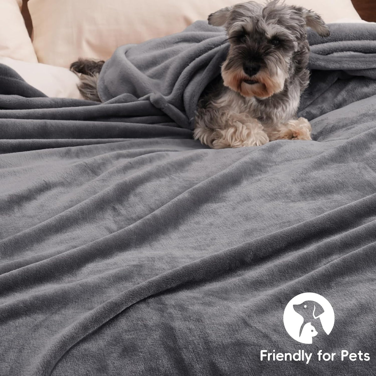 PHF Ultra Soft Fleece Throw Blanket, No Shed No Pilling Luxury Plush Cozy 300GSM Lightweight