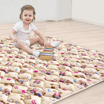 Vibe Bear High-Density Foam Baby Play Mat, 59x59 Inches Thicken One-Piece Comfortable and Soft Baby