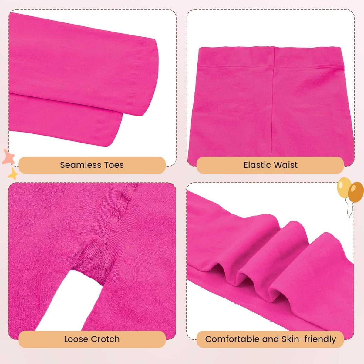 Girls Ballet Dance Tights for Toddler Baby Soft Athletic Leggings Infant Elastic Dance Tights for