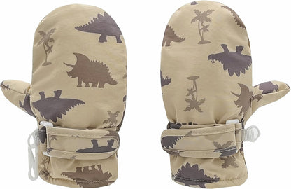 Toddler Gloves Kids Mittens Winter Warm Lined Fleece Gloves Waterproof Snow Baby Mitten for Boys