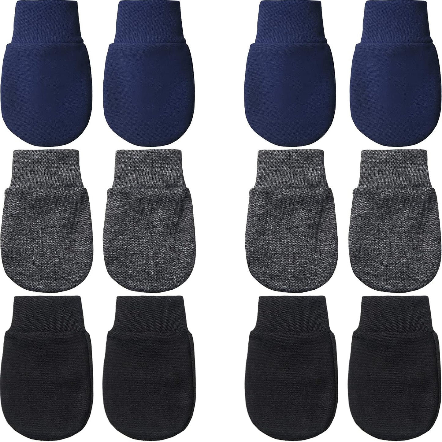 Geyoga 6 Pairs Newborn Baby Mittens No Scratch Gloves Infant Toddler Anti Scratch Essentials Unisex