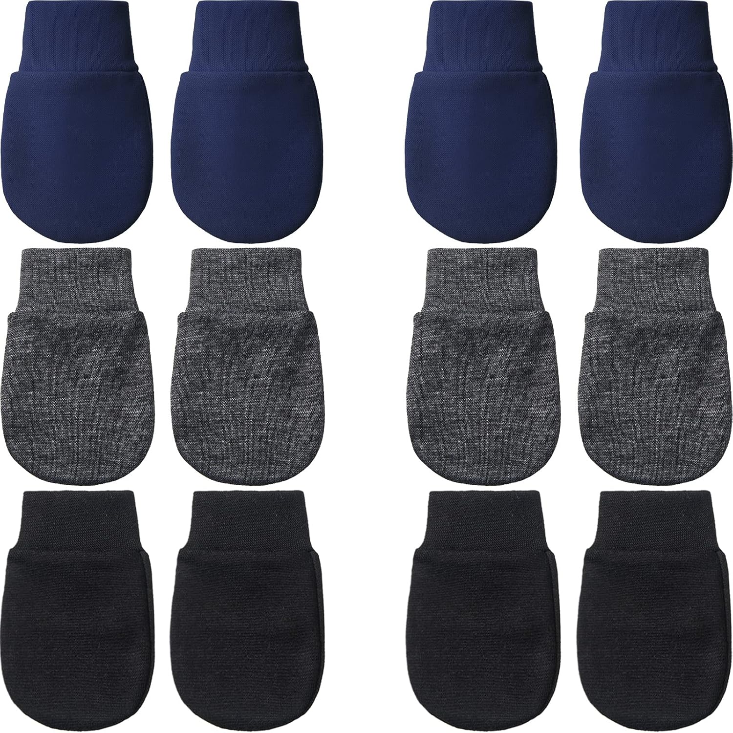 Geyoga 6 Pairs Newborn Baby Mittens No Scratch Gloves Infant Toddler Anti Scratch Essentials Unisex