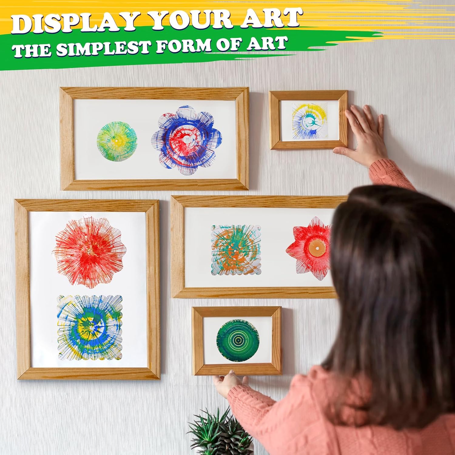 Arts and Crafts for Kids Ages 4-8,Paint Spin Art Machine Kit,Art Craft Set for 6-9 Year Old,Cool