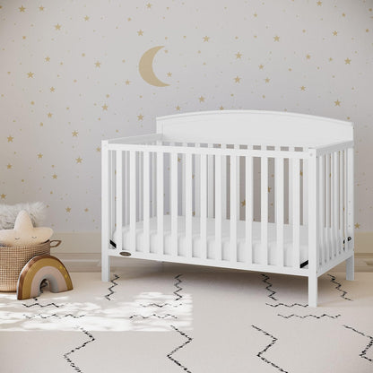 Graco Benton 5-in-1 Convertible Crib (White) – GREENGUARD Gold Certified, Converts from Baby Crib