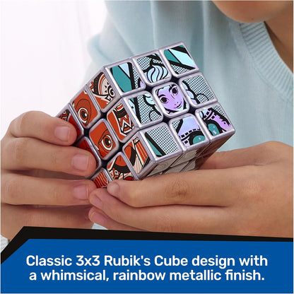 Rubik's Cube, Disney 100th Anniversary Metallic Platinum 3x3 Cube, Fidget Toys Adults, Mickey Mouse