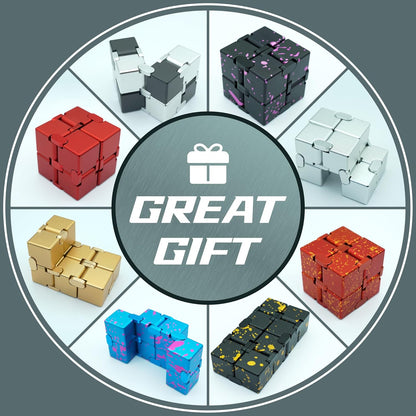 Metal Fidget Toys, Infinity Cube Fidget Toys, Fidgets Blocks for Kids Adults Teens, Handheld Toys