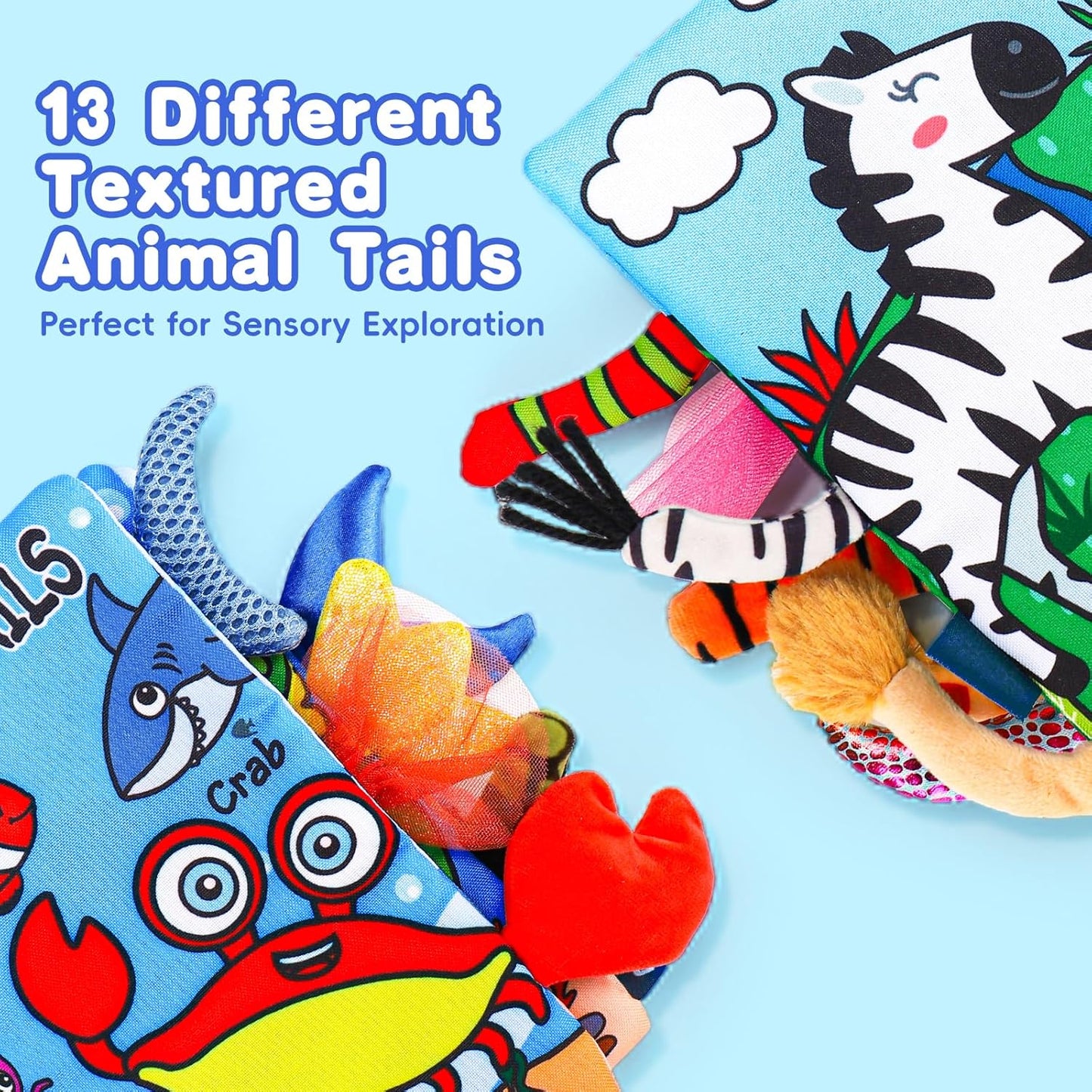 2PCS Baby Books 0-6 Months Tummy Time Infant Toys 0-3 Months High Contrast Baby Sensory Toys 3-6