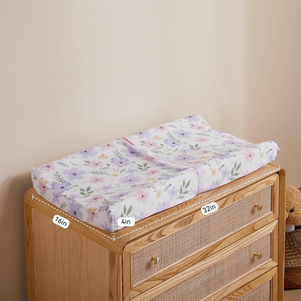 TILLYOU Changing Pad Cover Set in Soft Jersey Material - Fits 32"/34''x16 Contoured Pad for Babies