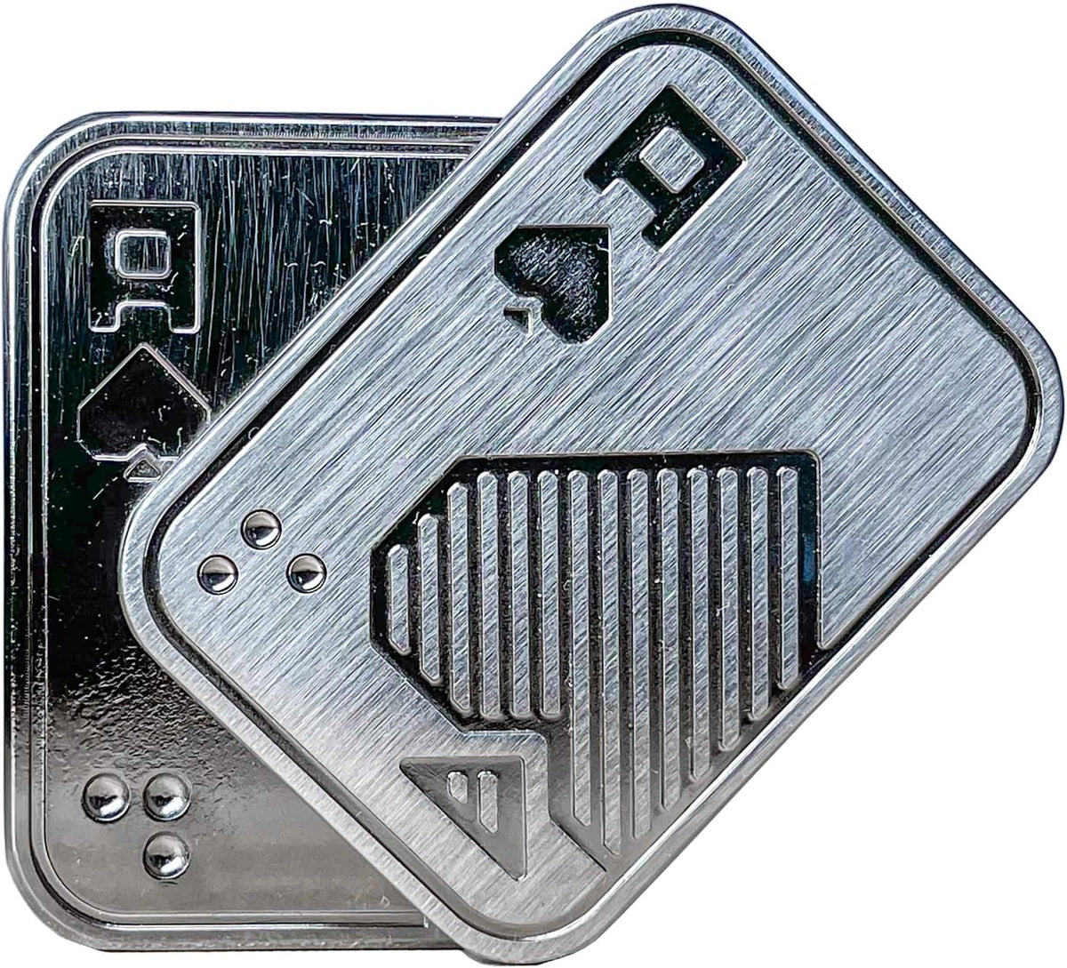 New Decompression Metal Poker Fidget_Slider，Manually Rotate Adult Office Decompression Toys to