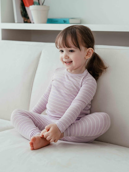 AVAUMA Stripe Pattern Baby Boys Girls Pajama Set Kids Toddler Snug fit Ribbed Sleepwear pjs for
