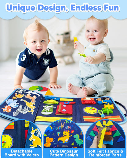 Exorany Busy Board Montessori Toys for Toddler Boy Birthday Gift Busy Book