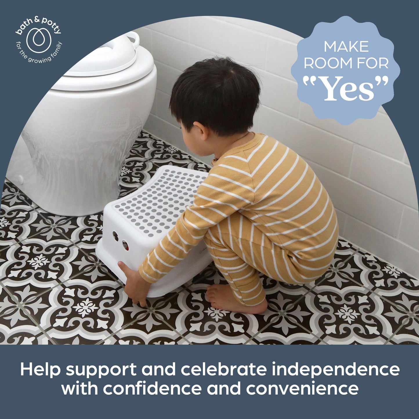 Dreambaby Step Stool for Kids - Non-Slip Base and Contoured Design for Toilet Potty Training and