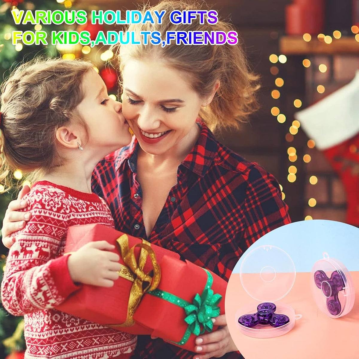 SCIONE LED Fidget Spinners, Light Up Sensory Fidget Toys for Kids, Glow in The Dark Toys for Kids