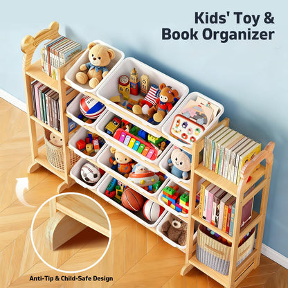 ZJFGPOT Toy Storage Organizer with 6 Shelves and 12 Bins, Toy Organizers and Storage Shelf with