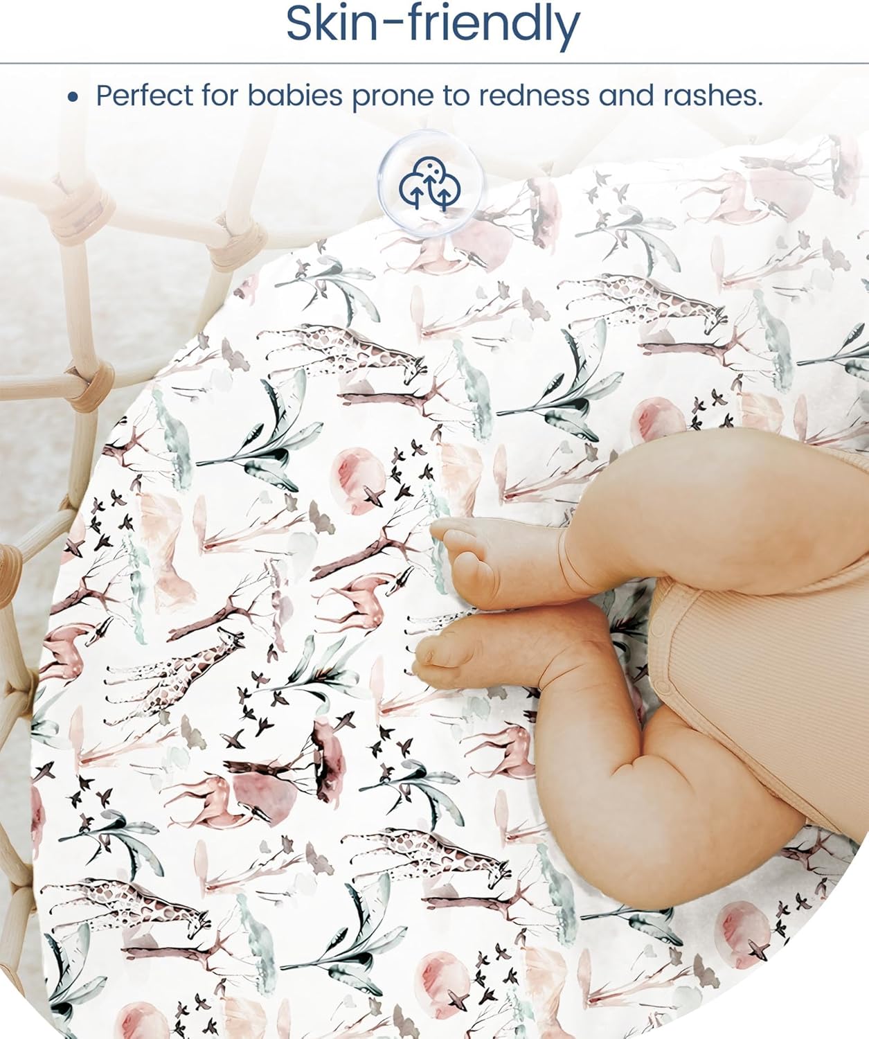 Pack and Play Sheets Fitted, Ultra Soft Mini Crib Sheets Girl, Pink Pack N Play Mattress Sheets
