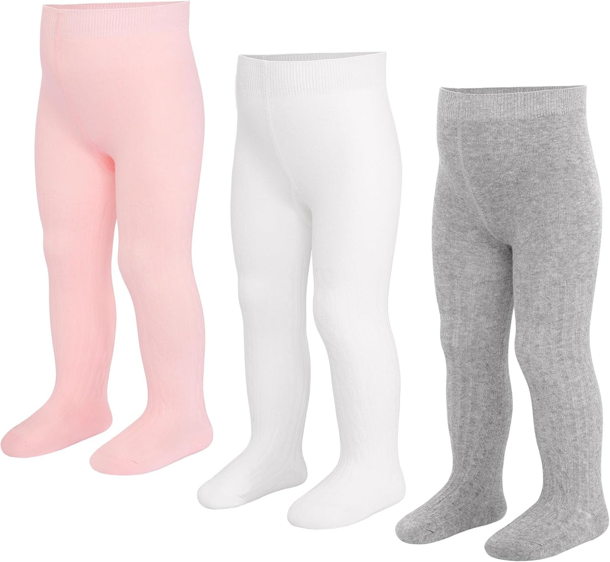 3 Pack Baby Girl Tights Cable Knit Leggings Stockings Cotton Pantyhose for Newborn Infant 6