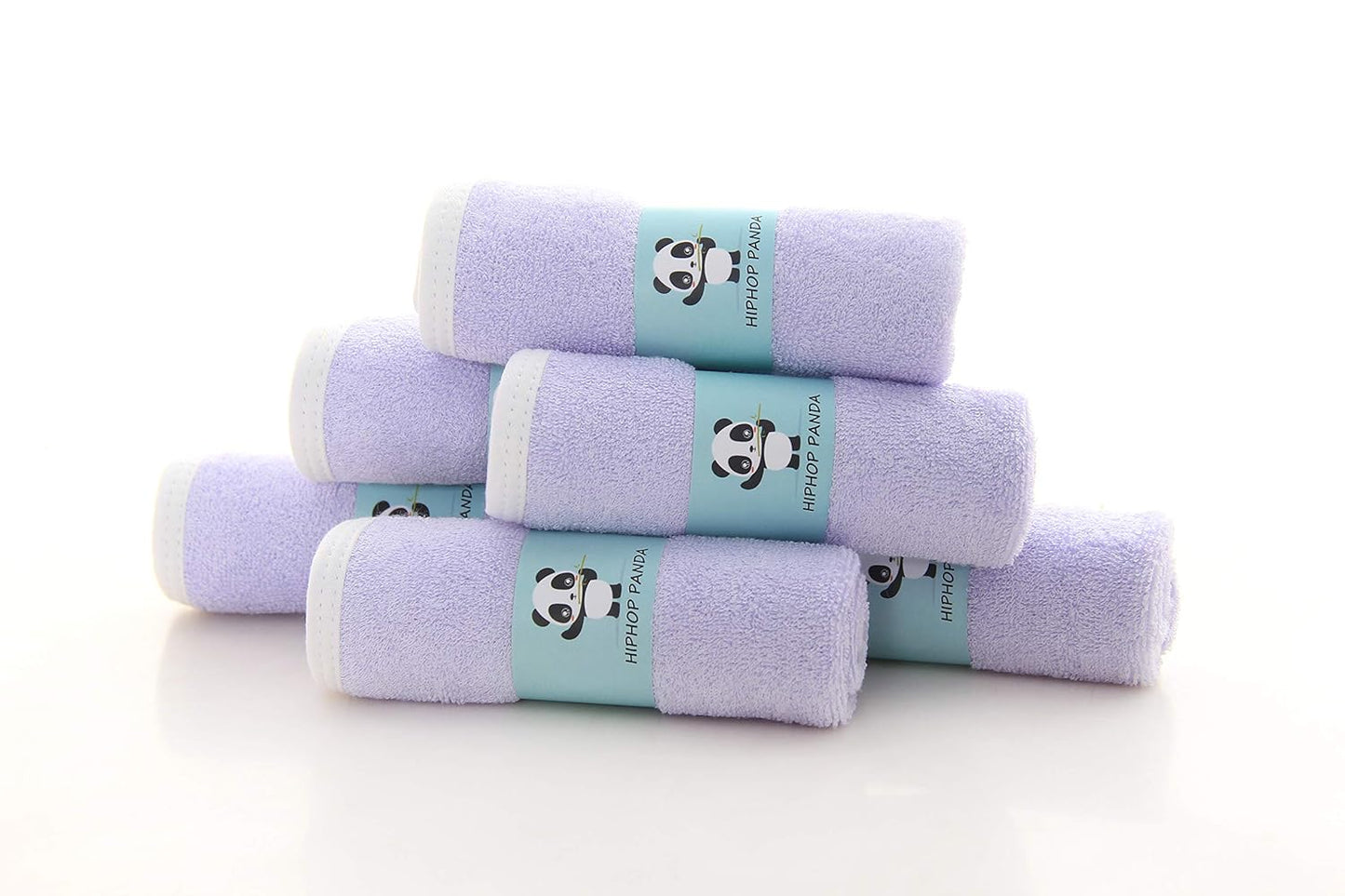 HIPHOP PANDA Baby Washcloths, Rayon Made from Bamboo - 2 Layer Ultra Soft Absorbent Newborn Bath