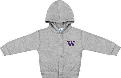 Creative Knitwear College Baby Snap Hooded Jacket - Team Logo, Multiple Colors, for Boys & Girls