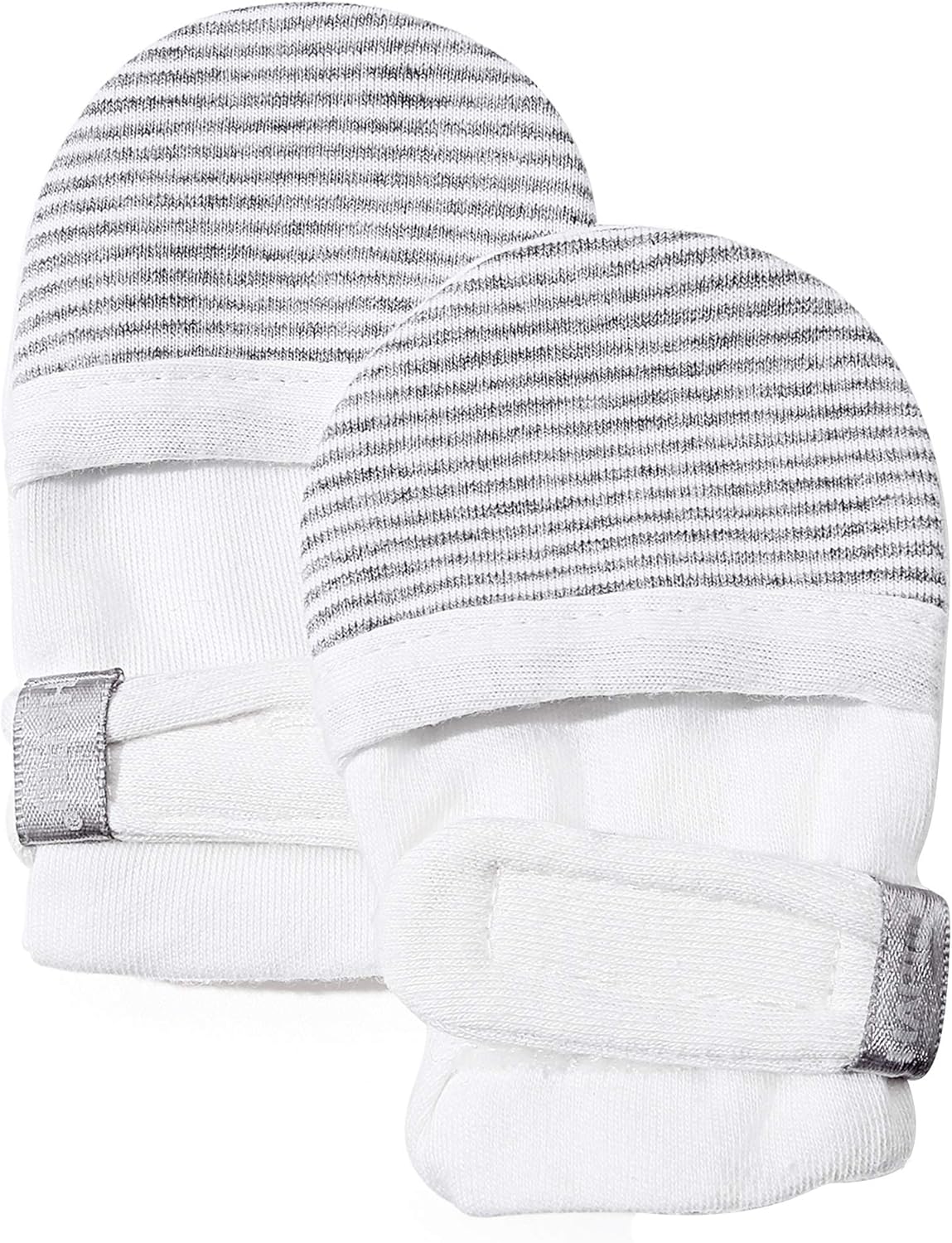 HAPIU Baby No Scratch Mittens Stay On, 100% Cotton Breathable, Adjustable Infant Gloves for Boys