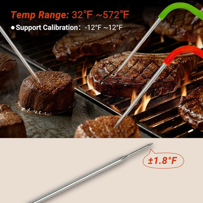 Inkbird WiFi Meat Thermometer for Grilling, Unlimited Rang Rechargeable BBQ Thermometer APP