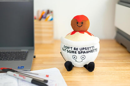Spaghetti Foodie Plushie, Funny Pun Meme Gag Gift, White Elephant, Stocking Stuffer Present, Great