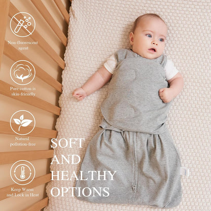 Swaddle-Blanket Baby Girl & Boy Swaddles Newborn Infant Transition 100% Cotton Wrap Blankets, 3-Way