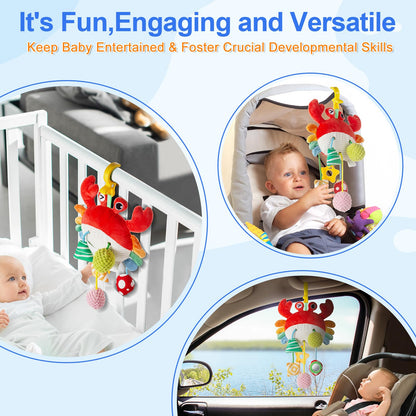 Lynncare Car Seat Toy, Stroller Toy with a Convenient Clip