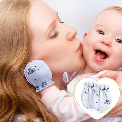 Geyoga 24 Pairs Newborn Baby Boy Girl Mittens 0-6 Months Newborn No Scratch Mittens Soft Elastic