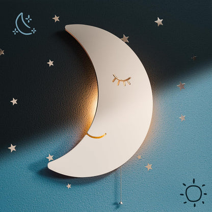 Tip perk Moon Lamp for Baby Nursery - Floating Moon Wall Lamp for Nursery | Cute Floating Moon Lamp