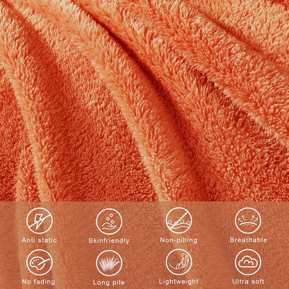 Exclusivo Mezcla Twin Size Flannel Fleece Blanket, Super Soft Velvet Plush Bed Blanket, Fuzzy Cozy