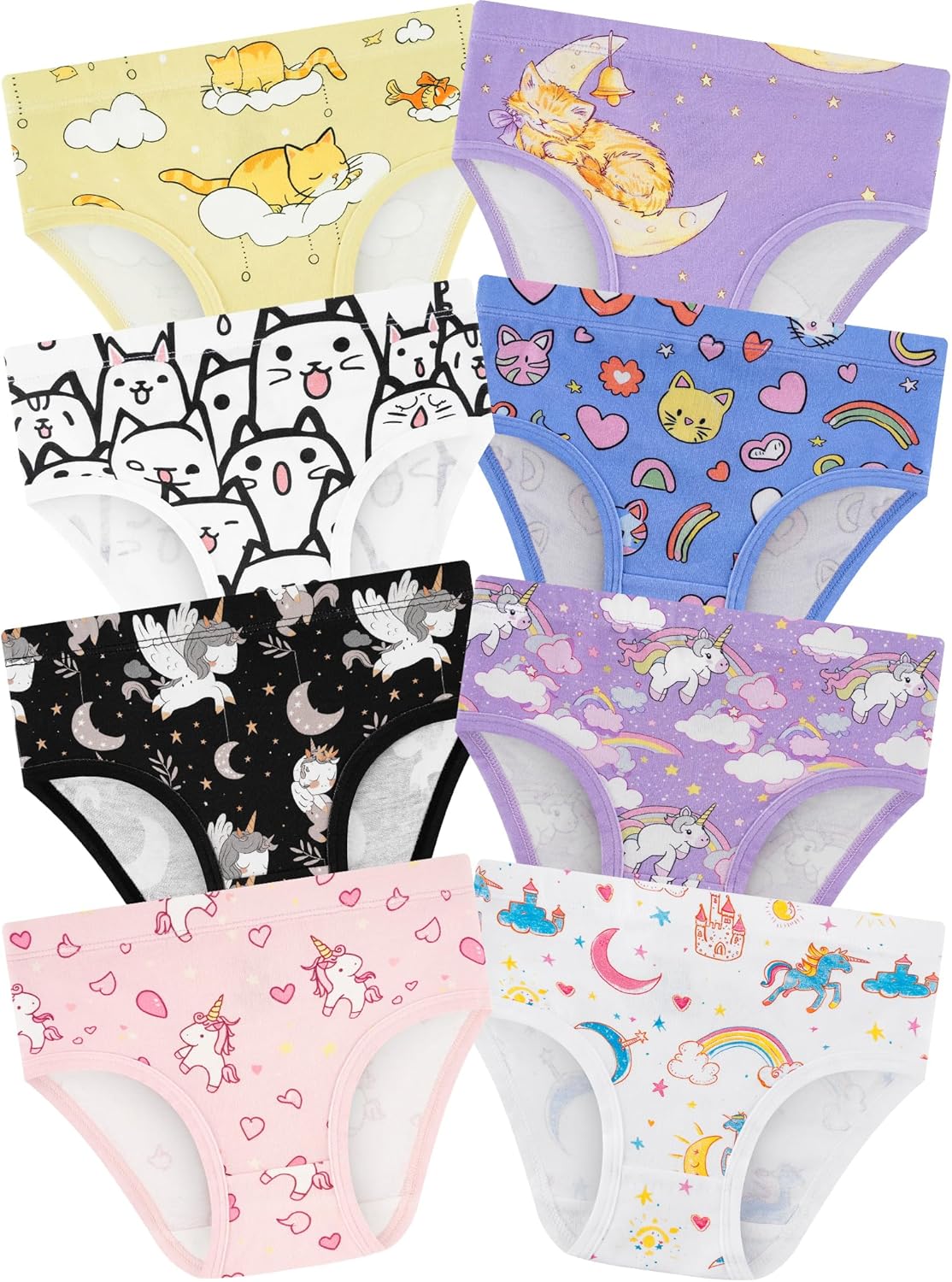 Girls' Underwear,Soft Cotton Tagless Panties for Toddlers' & Little Kids' Comfort,Breathable