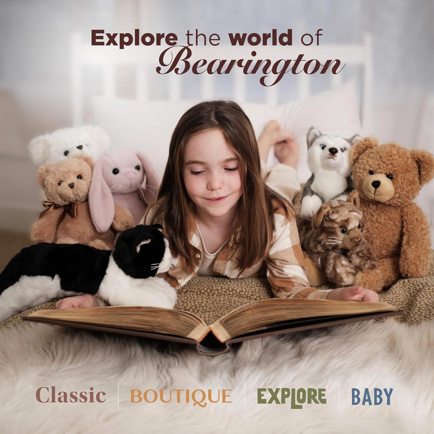 Bearington Collection Baby Lil' Bunny, 5.5 in Plush Bunny Rabbit Stuffed Animal, Soft Baby Rattles