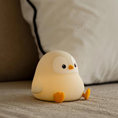 ATSUI Penguin Night Light, LED Squishy Novelty Animal Night Lamp, Food Grade Silicone, 2 Level