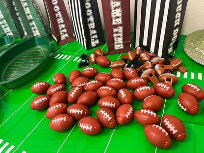 GIFTEXPRESS Football Fidget Spinners - 36 Piece Brown Color Kids 2" Party Favor Toys - Bulk Mini