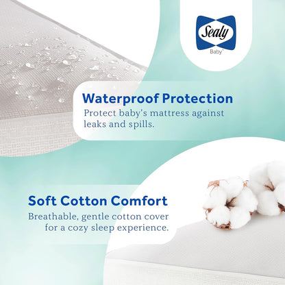 Sealy Baby OptiCool Breathable Crib Mattress, GREENGUARD GOLD Certified, Made in USA, Toddler Bed