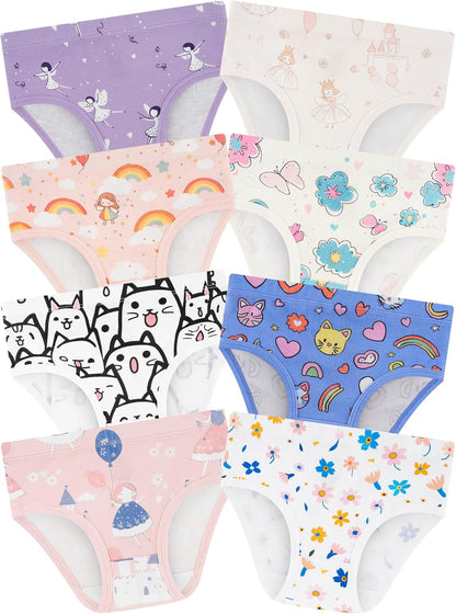 Girls' Underwear,Soft Cotton Tagless Panties for Toddlers' & Little Kids' Comfort,Breathable