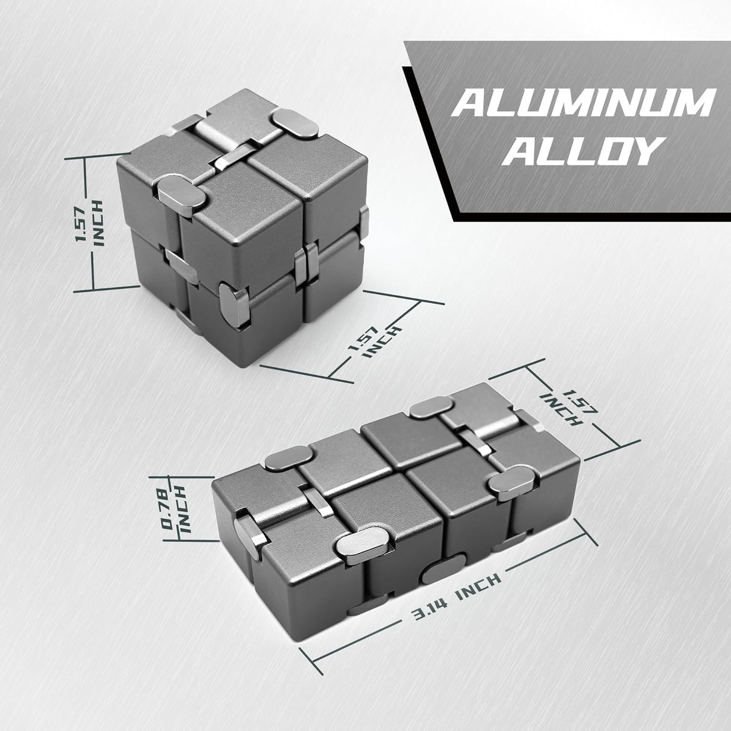 Metal Fidget Toys, Infinity Cube Fidget Toys, Fidgets Blocks for Kids Adults Teens, Handheld Toys