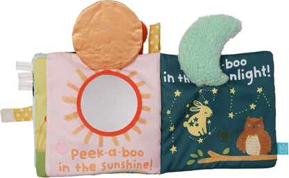 Manhattan Toy Fairytale Peek-a-Boo Soft Activity Crinkle Book for Baby & Toddler with Tethered