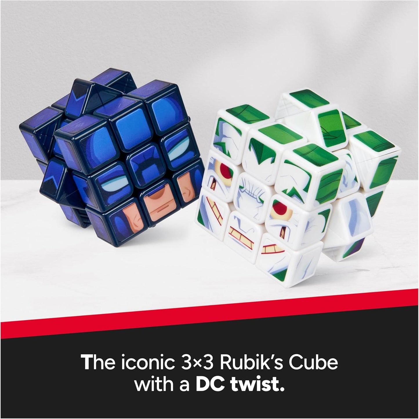 Rubik’s Cube Batman and Joker Cubers 2-Pack, Problem-Solving Challenging Brain Teaser Collectible