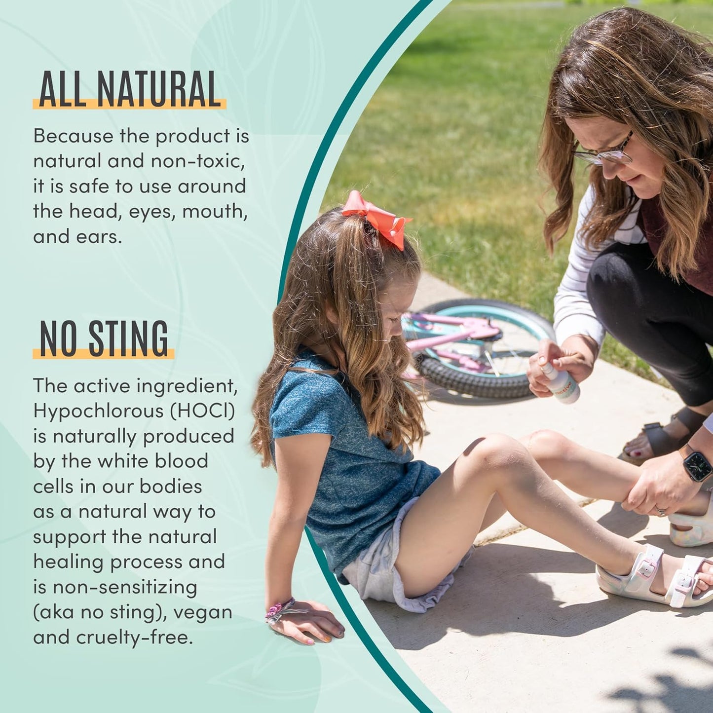 Active Skin Repair First Aid Healing Skin Spray - Natural & Non-Toxic with Hypochlorus Acid for